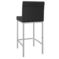 Set of 2 Modern Counter Stools, Black