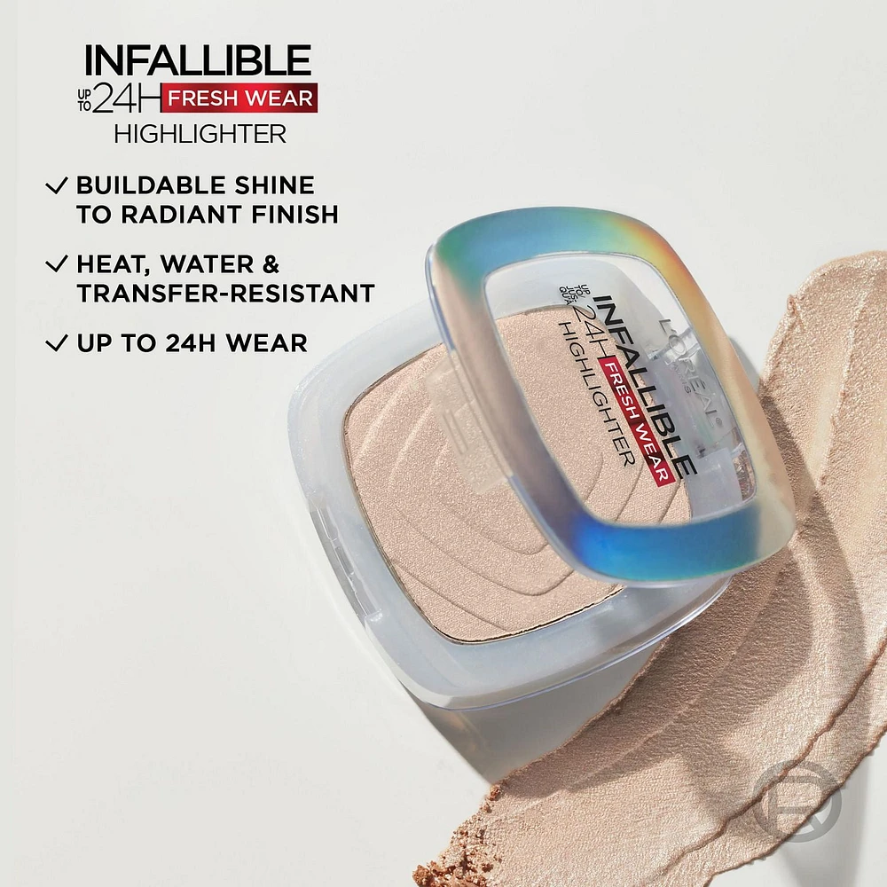 L'Oreal Paris Infallible Up to 24HR Highlighter, Longwear, 9g, Available in two radiant shades