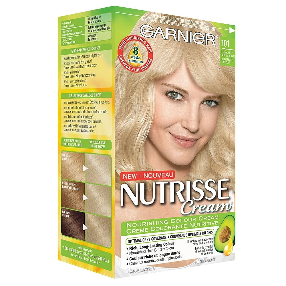 Garnier Nutrisse Ultra Crème, Permanent Hair Dye, Long-Lasting,1 unit, 100% Grey Coverage