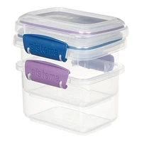 Sistema Snack To Go, 2 Compartment Container, 2-pack, 3.5 Oz /400 ML, 2-pack