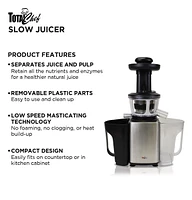 Total Chef Slow Juicer, Masticating Cold Press Extractor, Efficient Juice Extraction for Fresh & Healthy Drinks