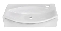 American Imaginations -in. W Above Counter White Bathroom Vessel Sink Set For 1 Hole Right Faucet AI