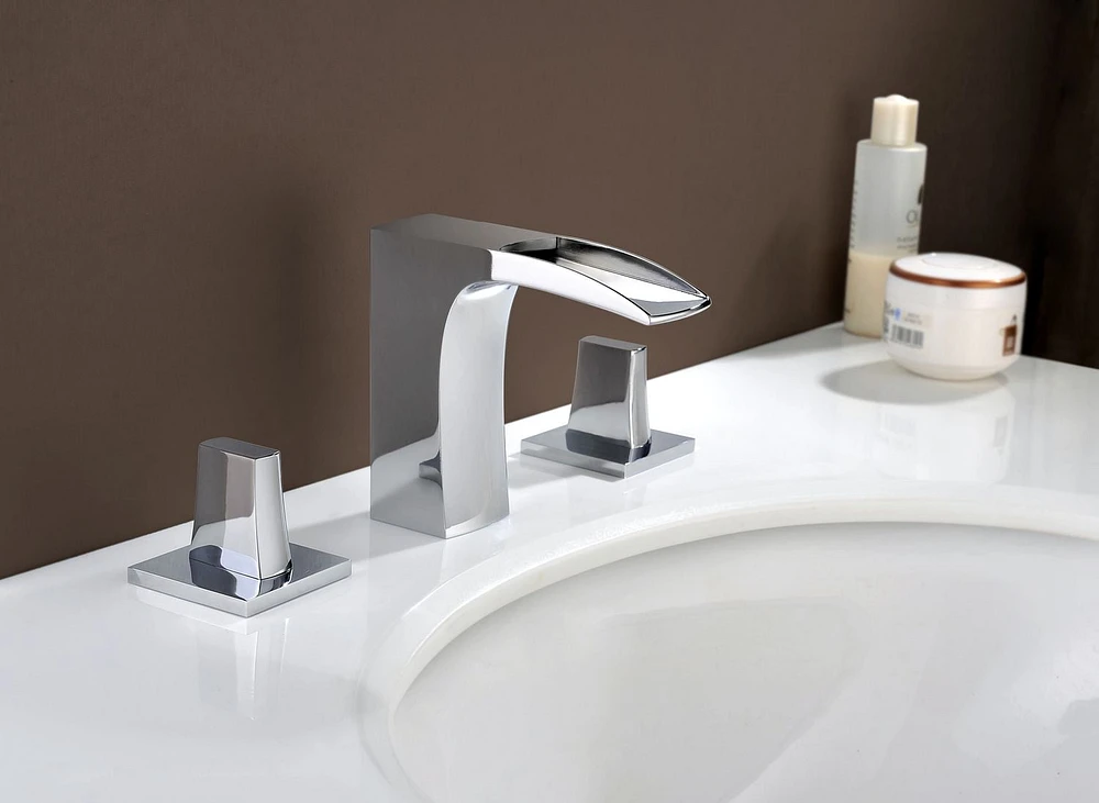 American Imaginations 16.25-in. W Above Counter White Bathroom Vessel Sink Set For 3H8-in. Right Faucet AI-22566