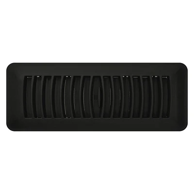 Imperial 3" x 10" Black Plastic Floor Register, Louvered, 3"x10" BLK Plas Flr Reg