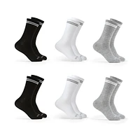 Fruit of the Loom All Day Comfort Crew Socks pour filles Haut Côtelé 2x1.