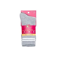 Fruit of the Loom All Day Comfort Crew Socks pour filles Haut Côtelé 2x1.