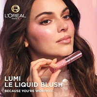 L'Oreal Paris Lumi Le Liquid Blush, Intense blendable colour, 10 mL, Intense liquid pigments