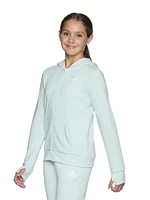 Reebok Girls Victor Zip Up Fleece Hoodie With Pockets