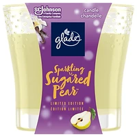 Glade® Scented Candle Air Freshener, Sparkling Sugared Pear™, 1-Wick Candle