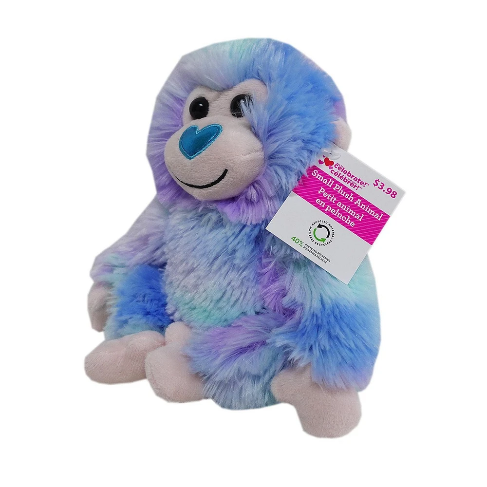 Way To Celebrate Small Rainbow Fur Monkey Plush,7.5inch