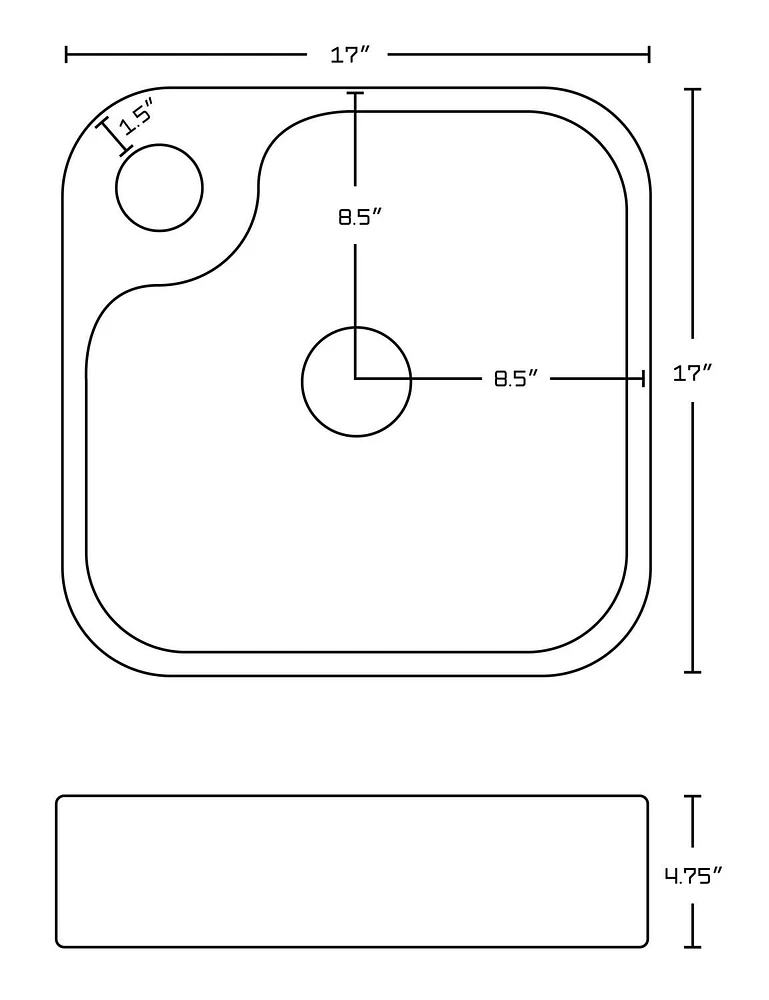 in. W Above Counter White Bathroom Vessel Sink Set For 1 Hole Left Faucet AI