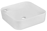 in. W Above Counter White Bathroom Vessel Sink Set For 1 Hole Left Faucet AI