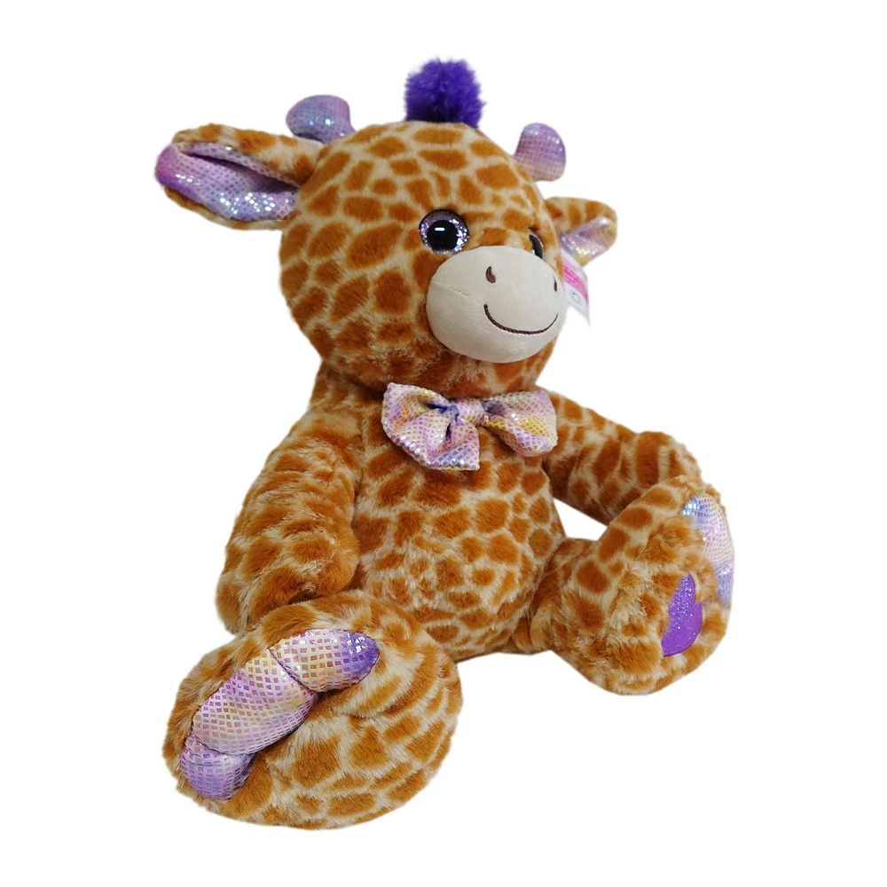 Way To Celebrate Large Big Feet Giraffe  Borwn Plush ,14inch