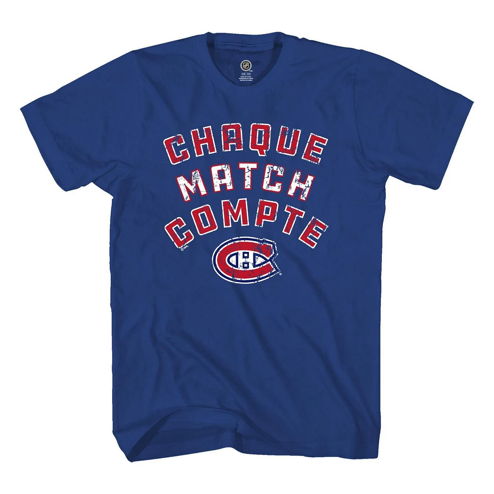 NHL Montreal Canadiens Men's Chaque Match Short Sleeve T-Shirt *On-Line Exclusive