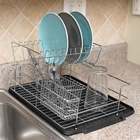 Deluxe 2 Tier Dish Rack, Black