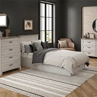 Ameriwood Home Rue Lane 4 Drawer Dresser, Ivory Oak and Gray Oak