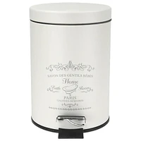 Paris 3 Liter Waste Bin, White