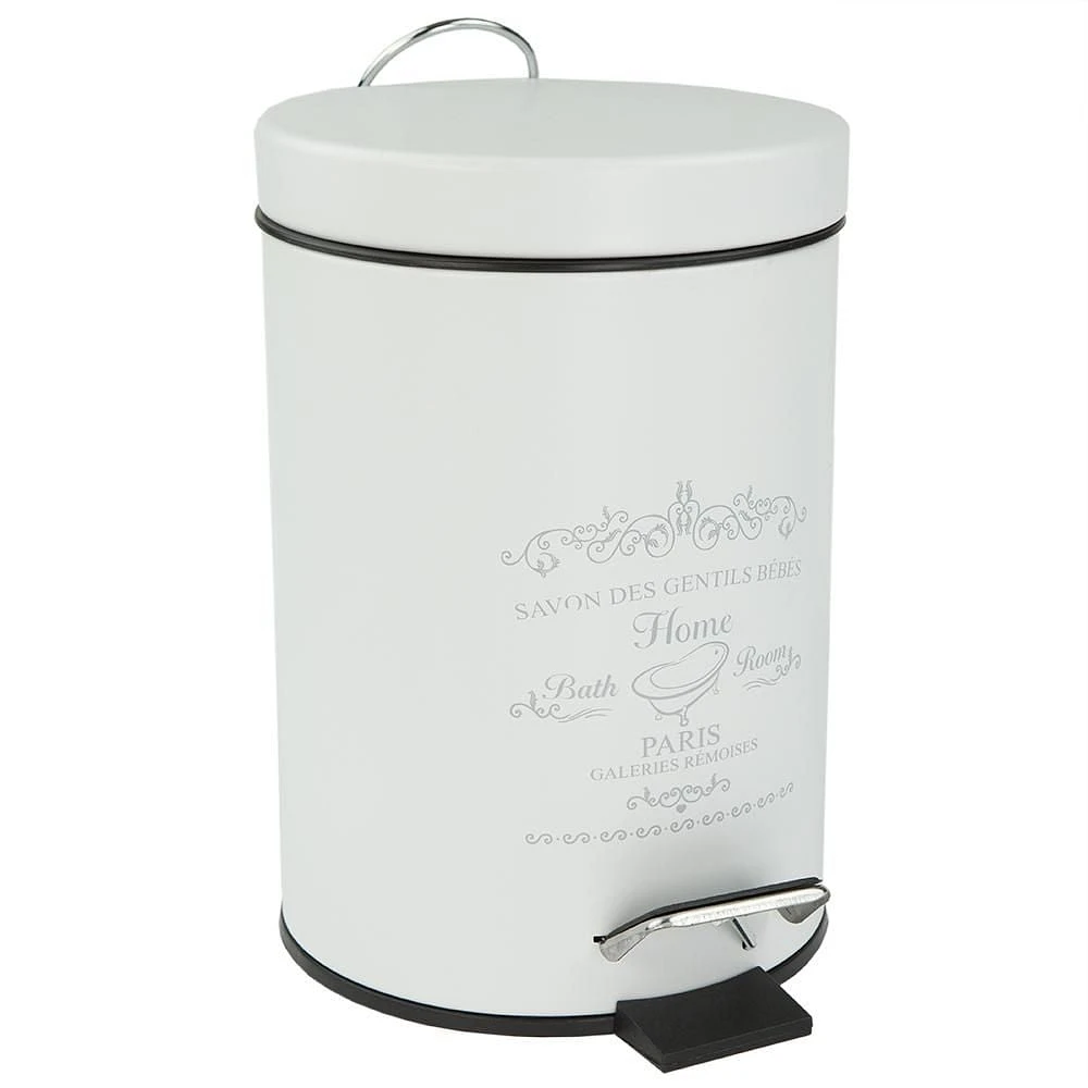 Paris 3 Liter Waste Bin, White