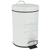 Paris 3 Liter Waste Bin, White