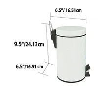 Paris 3 Liter Waste Bin, White