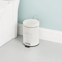 Paris 3 Liter Waste Bin, White