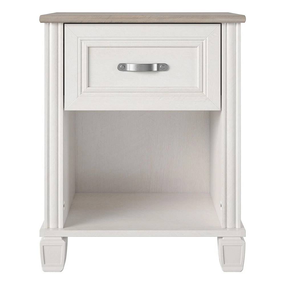 Ameriwood Home Rue Lane Nightstand, Ivory Oak and Gray Oak