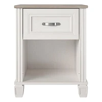 Ameriwood Home Rue Lane Nightstand, Ivory Oak and Gray Oak