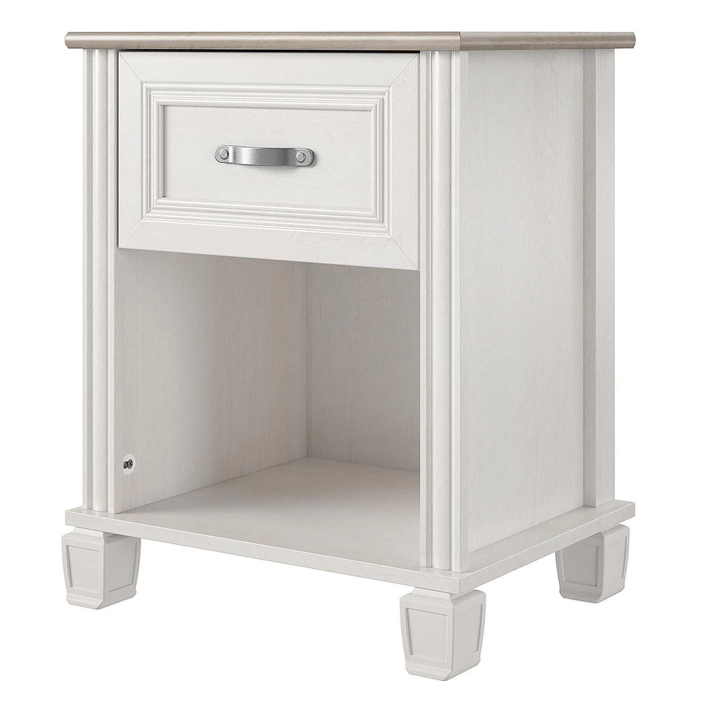 Ameriwood Home Rue Lane Nightstand, Ivory Oak and Gray Oak