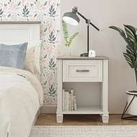 Ameriwood Home Rue Lane Nightstand, Ivory Oak and Gray Oak