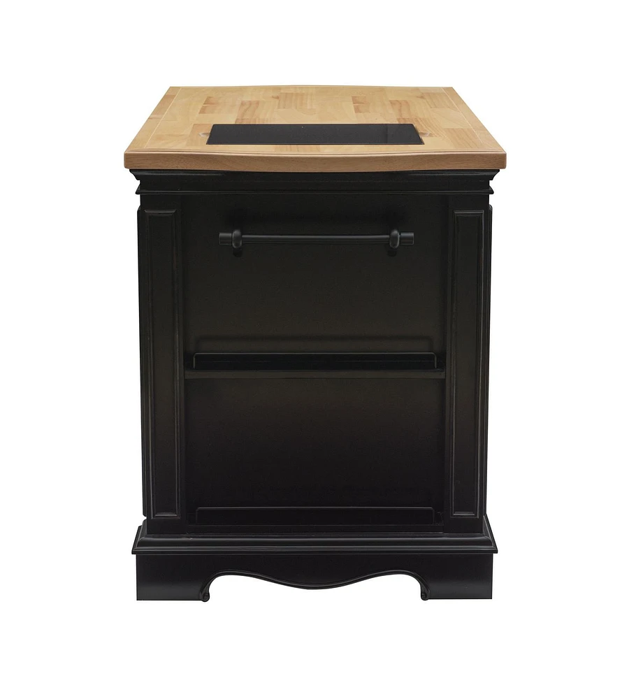 McNally Kitchen Island, Black