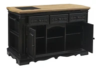 McNally Kitchen Island, Black