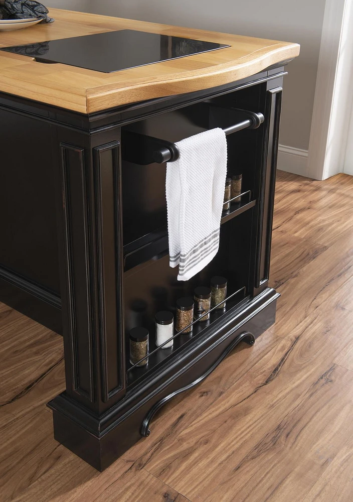 McNally Kitchen Island, Black