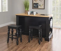 McNally Kitchen Island, Black