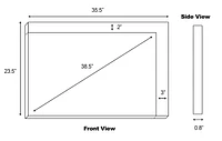 American Imaginations 35.5-in. W 23.5-in. H Modern Plywood-Melamine Wood Mirror In Dawn Grey AI