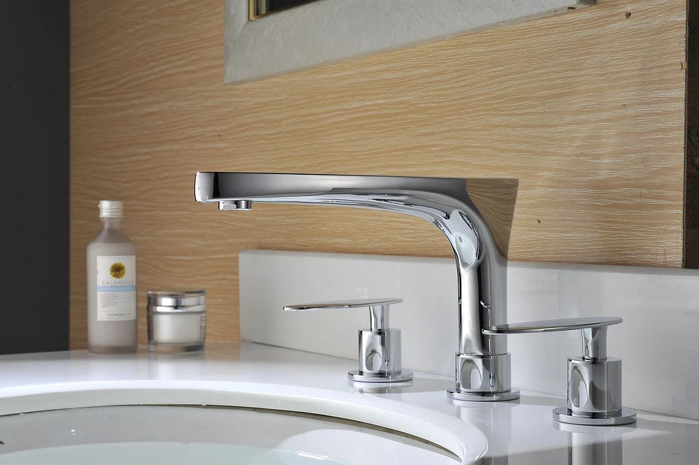 20.75-in. W Semi-Recessed White Bathroom Vessel Sink Set For 3H8-in. Center Faucet AI-22667