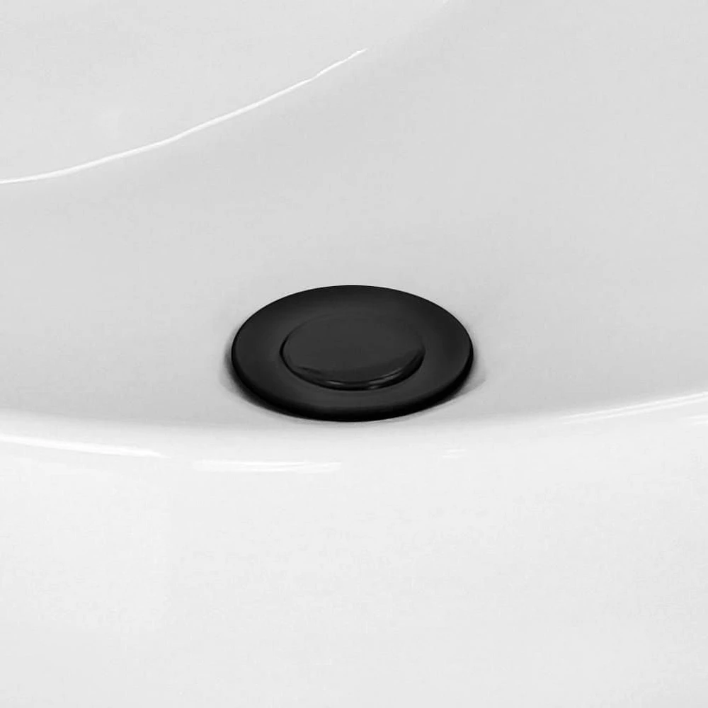 2.6-in. W Stainless Steel Bathroom Sink Drain In Black AI-20322