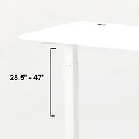 Standard Home Office Height-Adjustable Standing Desk - Dual Motor - White Frame