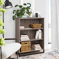 Ameriwood Home Lynnfield 3 Shelf Bookcase, Distressed Gray Oak