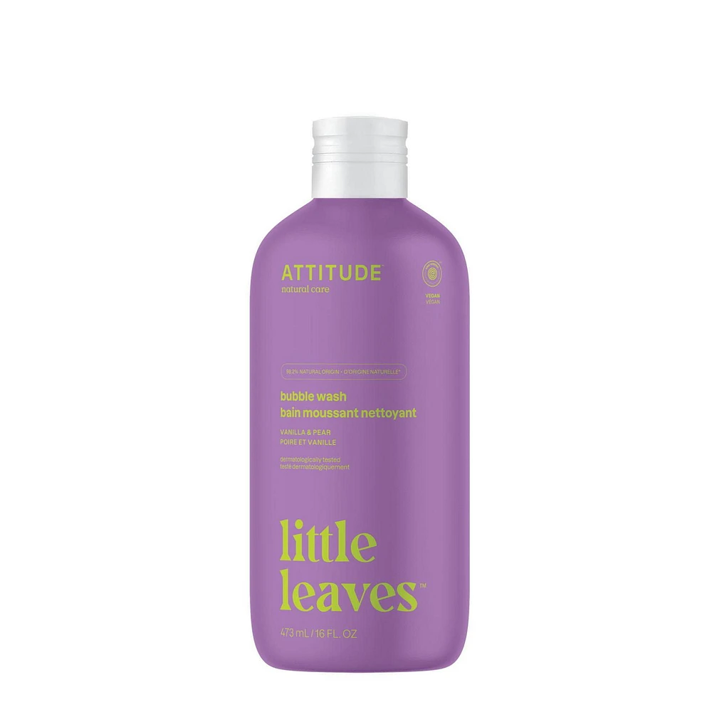 ATTITUDE little leaves, Bubble Wash, Vanilla & Pear, 473 mL