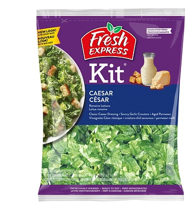 Salade Fresh Express Caesar Kit d'huile de canola prêt-à-manger 10 oz