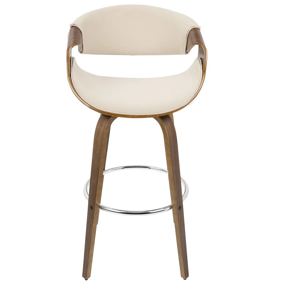 Curvini Mid-Century Modern Barstool by LumiSource