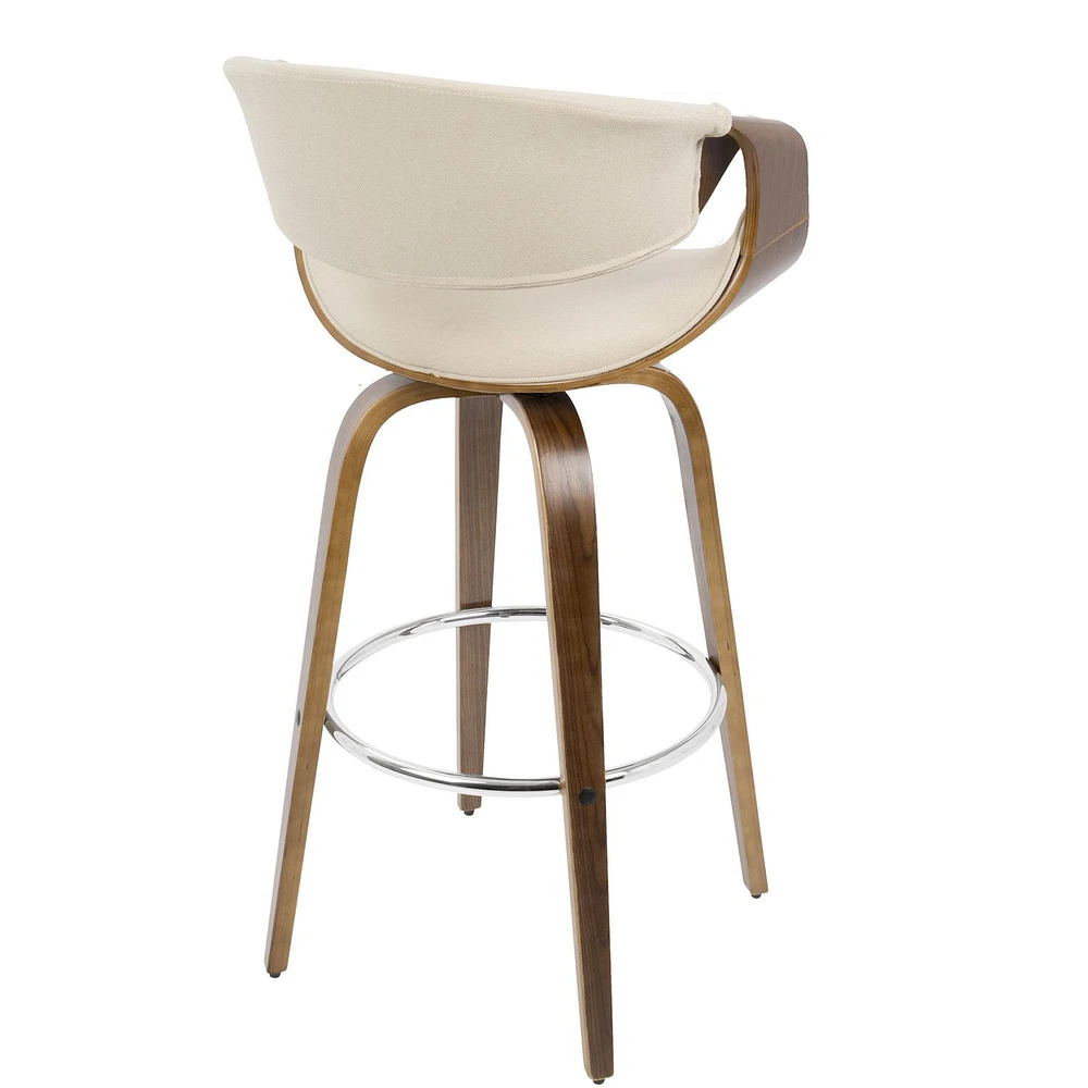 Curvini Mid-Century Modern Barstool by LumiSource