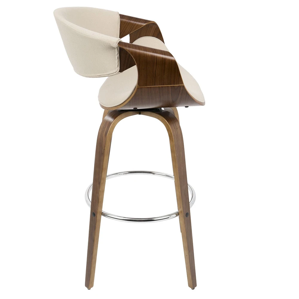 Curvini Mid-Century Modern Barstool by LumiSource