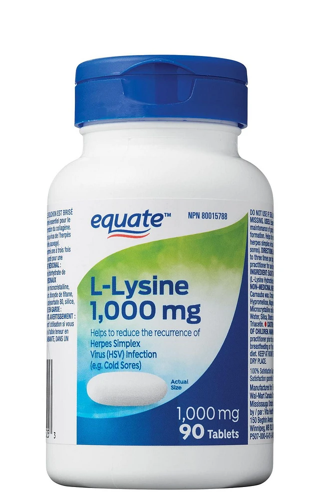 Equate L-Lysine 1000 mg