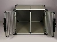 36.8"L Aluminum Double Door Dog Pet Crate / Car Travel Crate