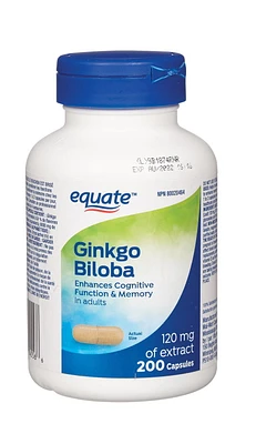 Equate Ginkgo Biloba, 120 mg, 200 Capsules