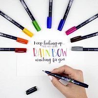 Tombow Fudenosuke Brush Pens, Colors, 10-Pack