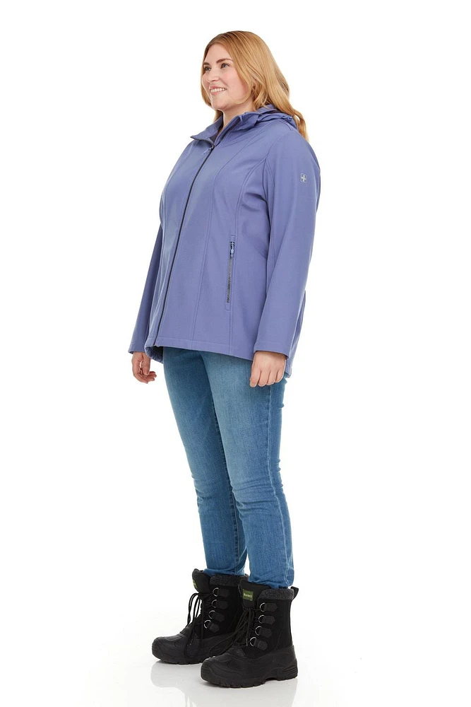 Veste softchell à capuchon plus pour femmes Swiss Tech