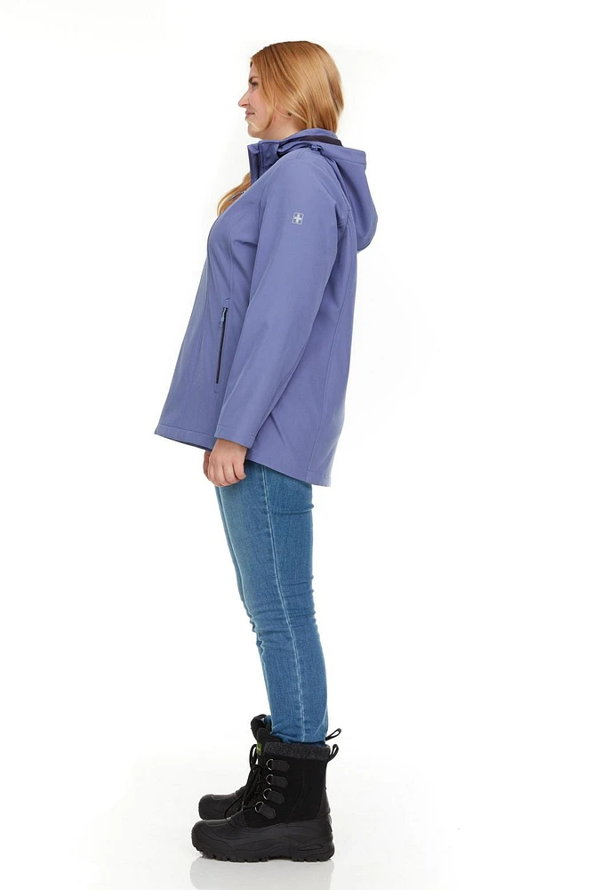 Veste softchell à capuchon plus pour femmes Swiss Tech