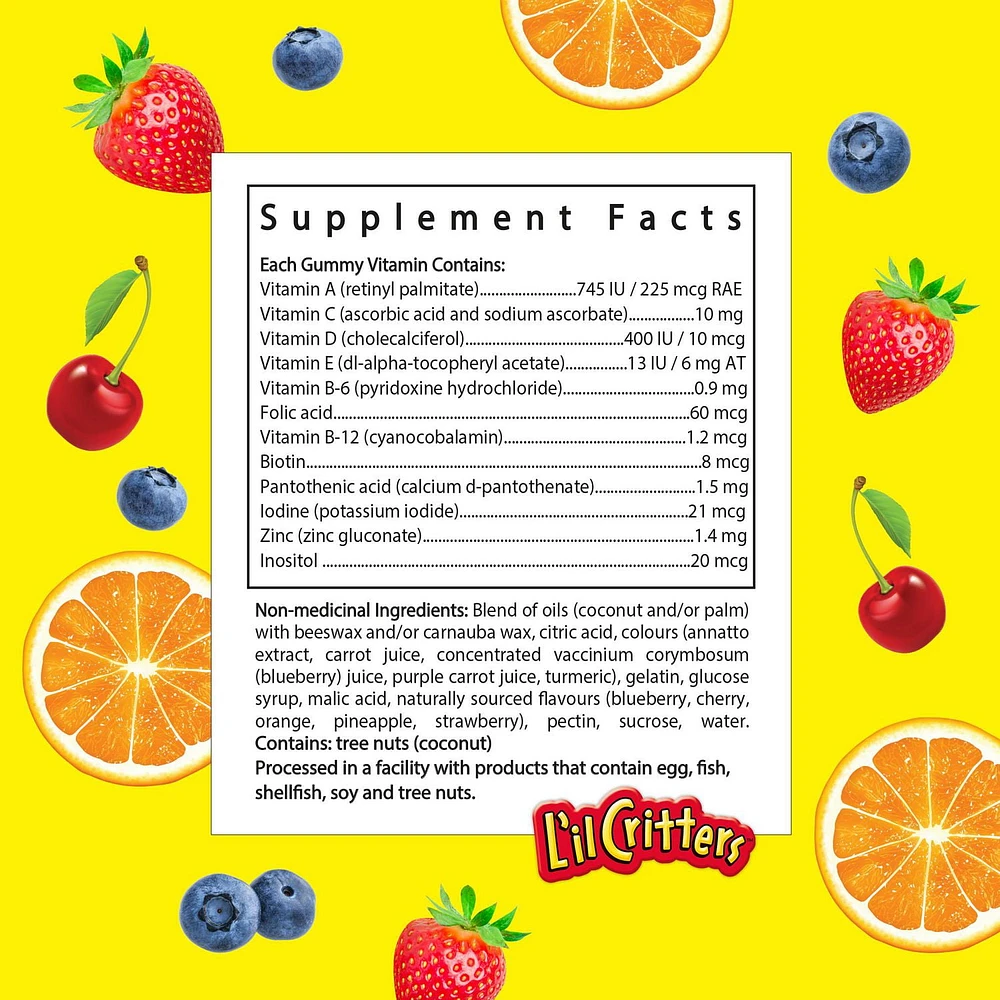 L’il Critters GummyVites Complete Multivitamin Gummies, 190 gummies, natural flavour